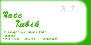 mate kubik business card